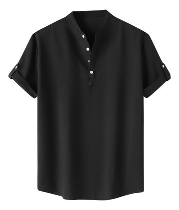 Camisa Lino Vintage Henley