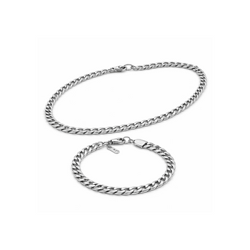 Conjunto Imperio de Plata – Cadena + Pulsera